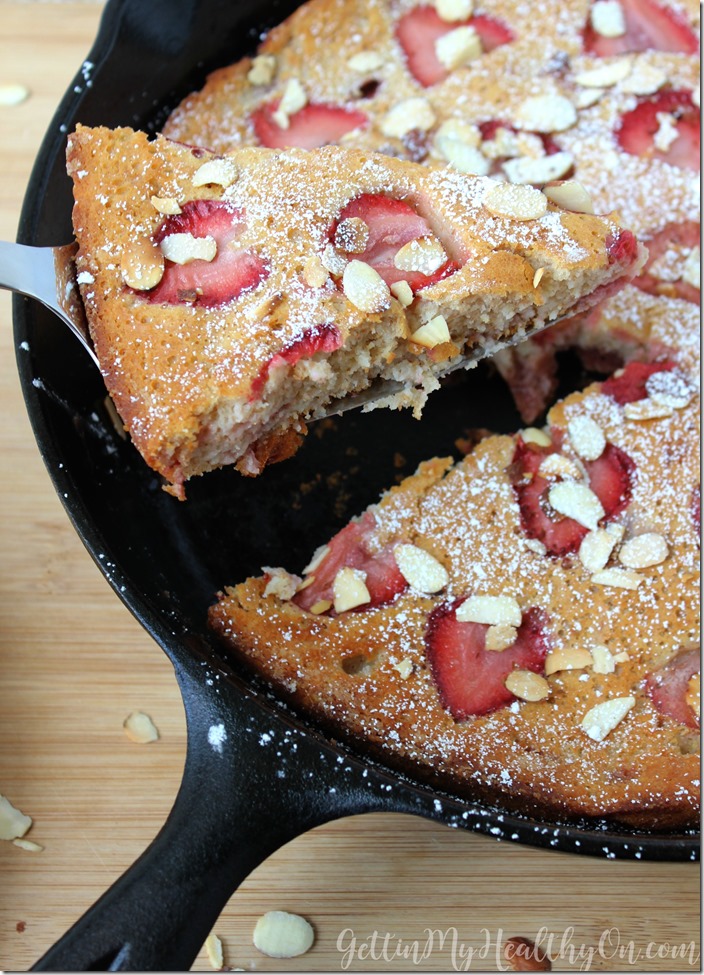 Strawberry Almond Skillet Pancake