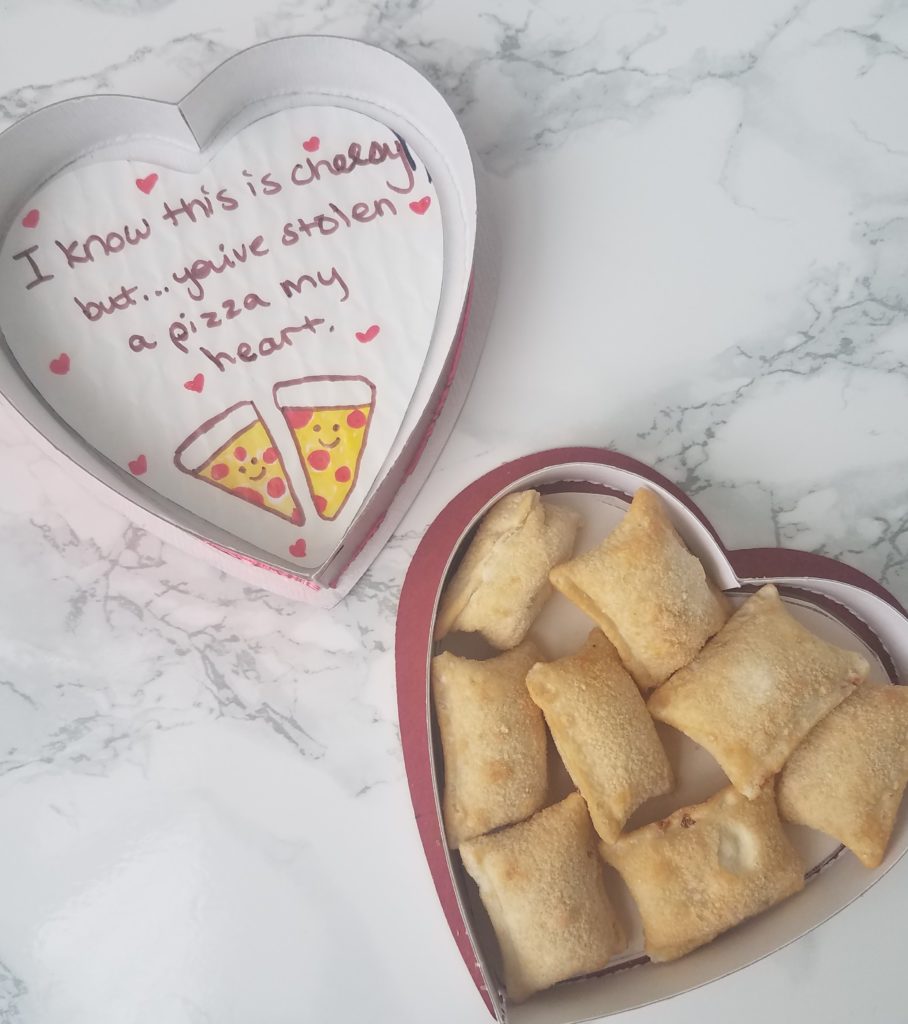 Valentine's Day Heart Shaped Box of Pizza Rolls 
