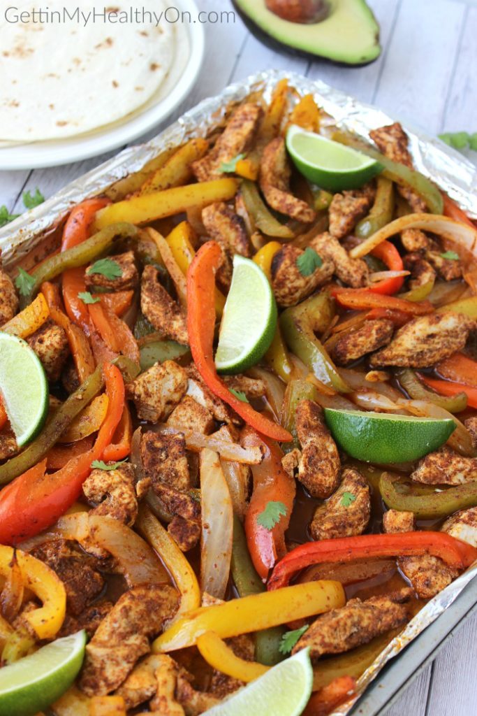 One Pan Fajitas with Chicken and Peppers