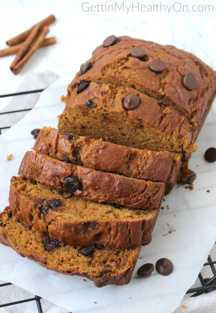 Spiced Pumpkin Bread with Chocolate Chips