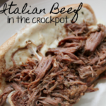 Shredded Italian Beef in the Crockpot